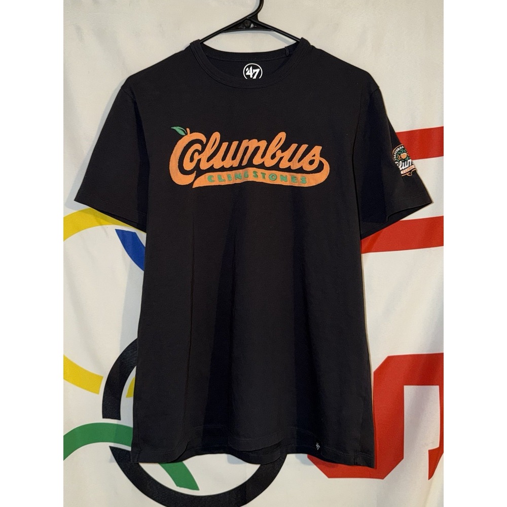 47 Brand Columbus Clingstones T Shirt Medium MiLB Baseball Atlanta Braves